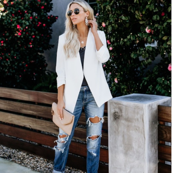 ANJA White Blazer - Picture 3 of 7